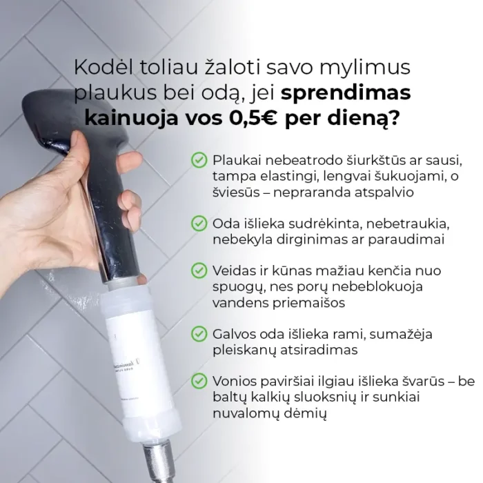 Vitaminizuotas dušo filtras - Citrinų aromato - Image 4