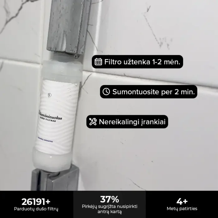 Vitaminizuotas dušo filtras - Citrinų aromato - Image 6