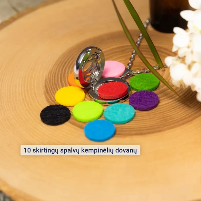 kempineles2 Aromaterapinis pakabukas – Rožė - Image 5