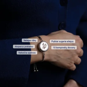 Aromaterapinė apyrankė – Rožė - Image 2