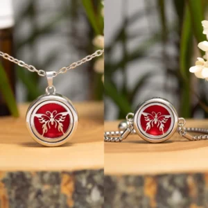 Aromaterapinės apyrankės ir pakabuko rinkinys – Drugelis