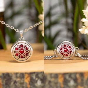 Valentino aromaterapinės apyrankės ir pakabuko rinkinys - Širdelės